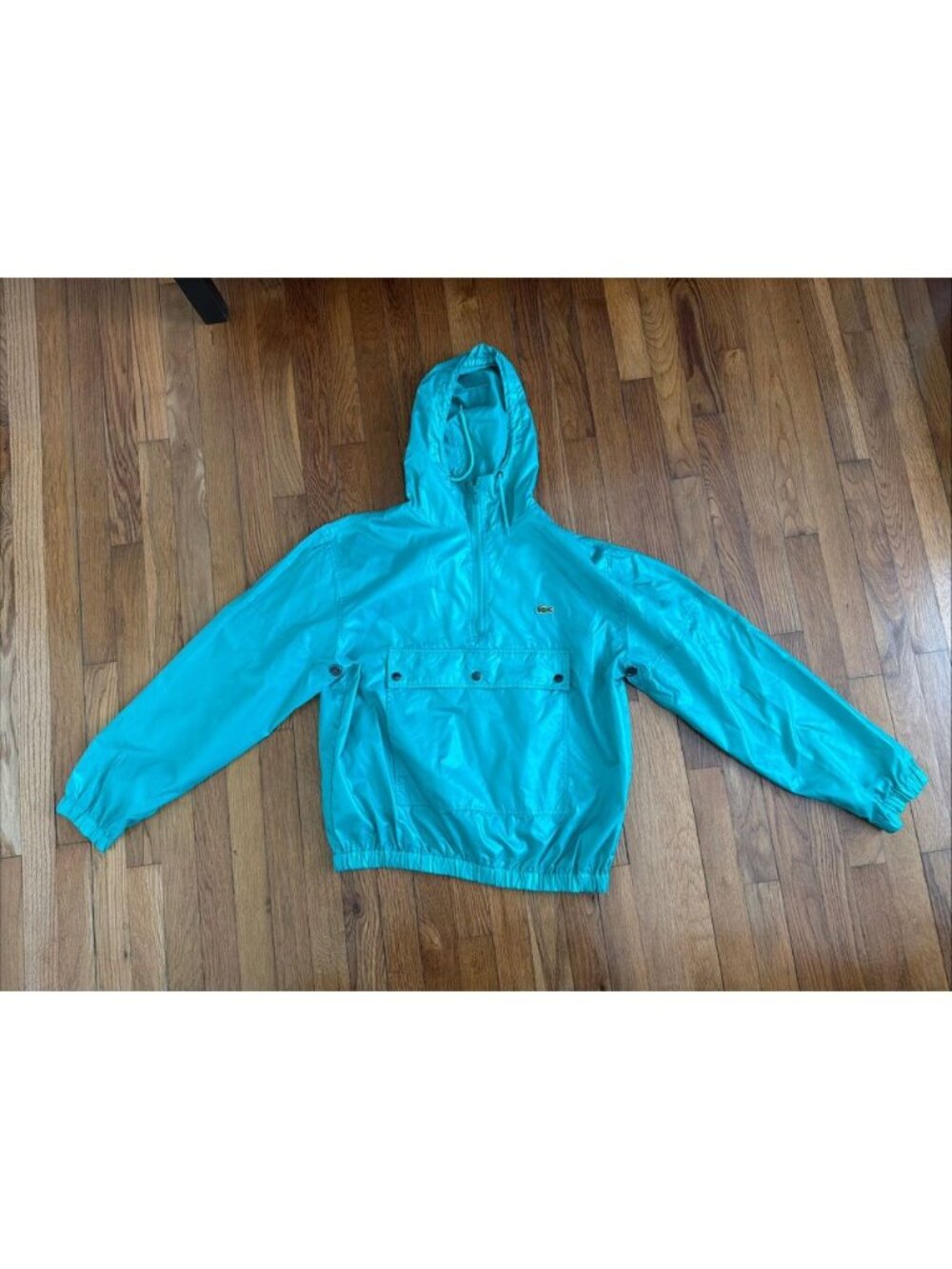 Vintage Izod Lacoste Men's Anorak Green Windbreaker Pullover Half Zip Size M